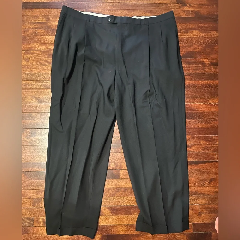 Men’s Classic Black Suit,Pronto Uomo 100% Wool, 54 Regular Jacket, 50 waist pant